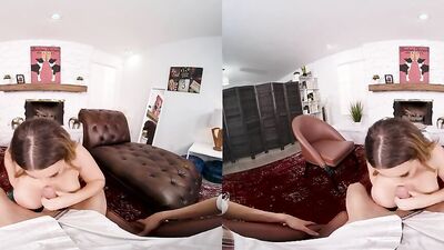 Natasha Nice is riding stepson's pecker in this hot VR