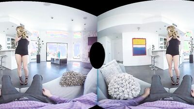 Arya Fae & Fae Petite are enjoying in a VR shag