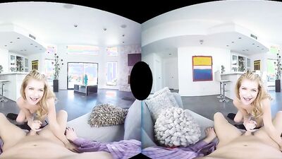 Arya Fae & Fae Petite are enjoying in a VR shag