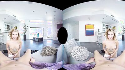 Arya Fae & Fae Petite are enjoying in a VR shag