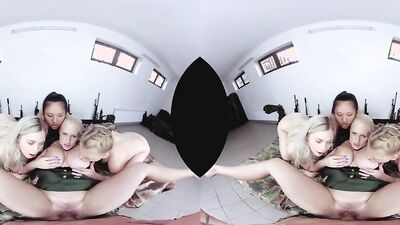 Angel Wicky & Mai Thai are sharing dude's cock in a VR
