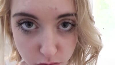 Cherry Potter is playing with boyfriend's cock in this homemade video