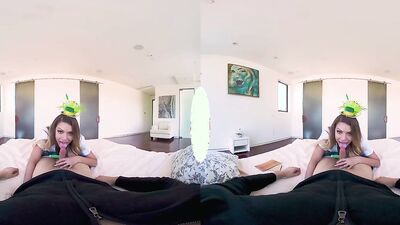 Brooklyn Chase is riding her lovely stepbrother's pecker in a VR