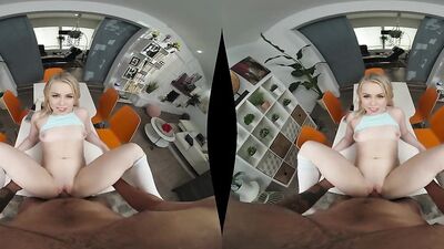 Lovely chick is riding her boyfriend's cock in this VR
