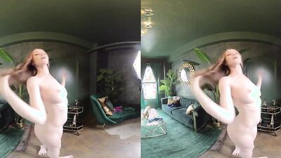 Emily Bloom is flashing her boobs and ass in this VR