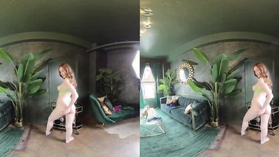 Emily Bloom is flashing her boobs and ass in this VR