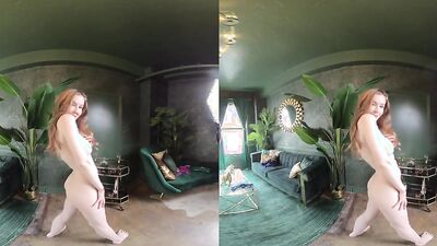 Emily Bloom is flashing her boobs and ass in this VR