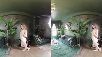 Emily Bloom is flashing her boobs and ass in this VR