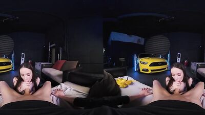 Hazel Moore is riding horny dude's hard prick in a VR