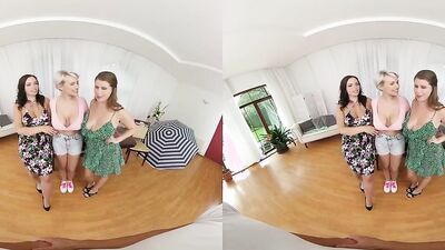 Angel Wicky, Sofia Lee & Lady Lyne screw in 4some