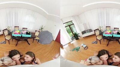 Angel Wicky, Sofia Lee & Lady Lyne screw in 4some
