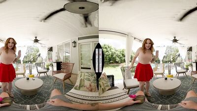 Summer Hart is riding stepson's hard pecker in this homemade VR