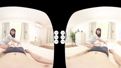 Arisa Hanyu is riding her bud's prick in a VR