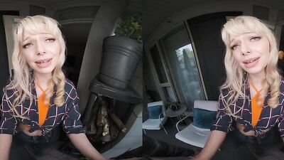 Jessica Starling is riding lucky stud's cock in a VR