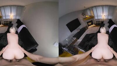 Jessica Starling is riding lucky stud's cock in a VR