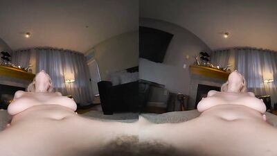 Jessica Starling is riding lucky stud's cock in a VR
