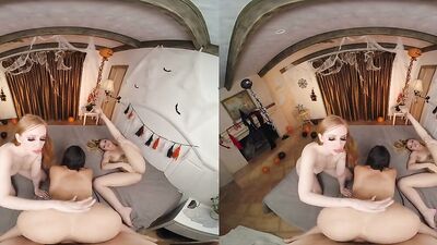 Smoking hot babes are getting shagged hard in this VR video