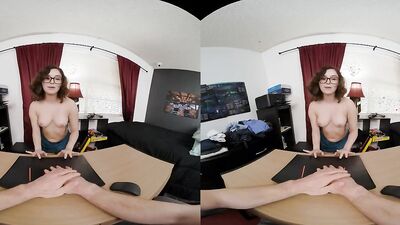 Leana Lovings is playing with a cock in this hot VR