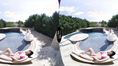 Round ass chick is riding her stepbrother's cock in the backyard