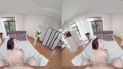 Anna De Ville is riding some hard cock in a VR