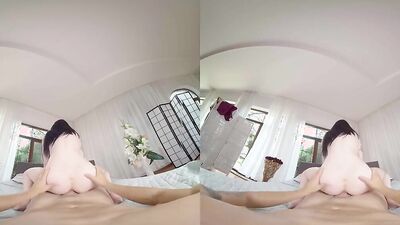 Anna De Ville is riding some hard cock in a VR
