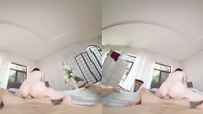 Anna De Ville is riding some hard cock in a VR