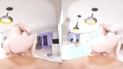 Charlotte Sins is getting shagged by her stepbrother in a VR