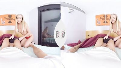 Lovely doll is riding her horny stepbrother's prick in this VR