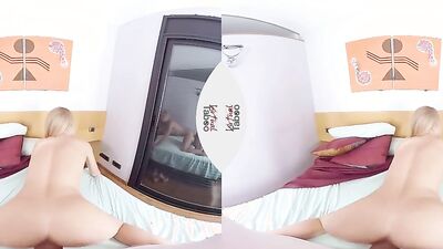 Lovely doll is riding her horny stepbrother's prick in this VR