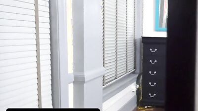Juicy girl blows an agent and rides his dick in HC video