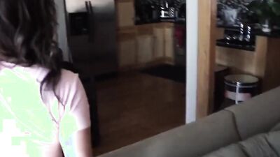 Cock hungry Charlotte Cross is giving mate a bj in this POV