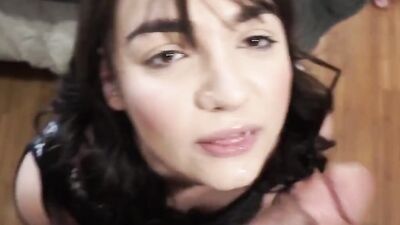 Cock hungry Charlotte Cross is giving mate a bj in this POV