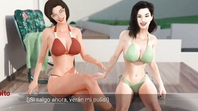 Naughty anime dolls are enjoying in some hot lesbian romance