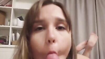 Perverted teen is riding stepbrother's cock in this homemade POV