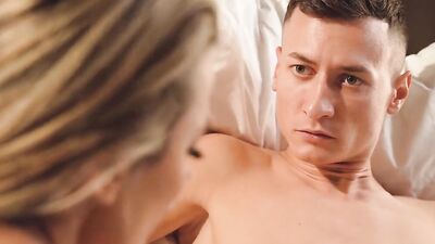 Busty Shalina Devine is riding a lucky fellow's cock in this scene