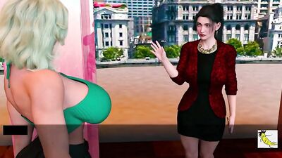 Busty anime MIlFs are craving for some action in this scene