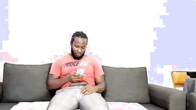 Amateur ebony doll is riding her horny stepbrother's BBC on the couch