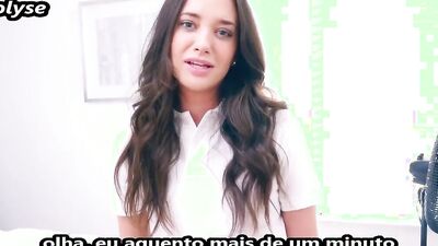 Smoking hot teen is sucking and riding dude's cock in POV