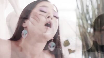Jasmine Wilde sucks stepbrother's prick and gets bonked afterwards