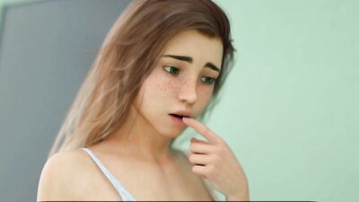 3D sex cartoon shows lovely girl sucking a big hard cock