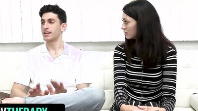 Two cute girls are passionately sucking that big hard cock