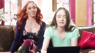 Hazel Moore and her girlfriend are scissoring in lesbian video