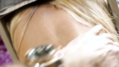 Astonishing blonde babe filmed POV-style while getting cock deeply