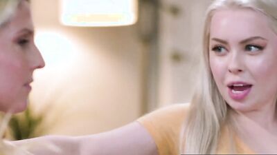 Remarkable blondes Christie Stevens and Haley Spades in lesbian video