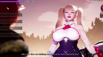 3D cartoon shows busty blonde giving footjob and getting fucked