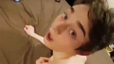 Short-haired girl sucks a cock and fucks in POV-style video