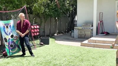 Bootylicious redhead MILF is playing kinky games with a dirty neighbor