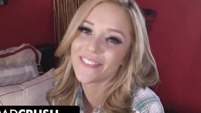 Classy blonde is being fucked hard and she smiles at the camera