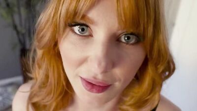 Redhead MILF sucks a dick and gets fucked in a POV video