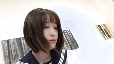 Asian cutie is being licked and fucked by that pervert